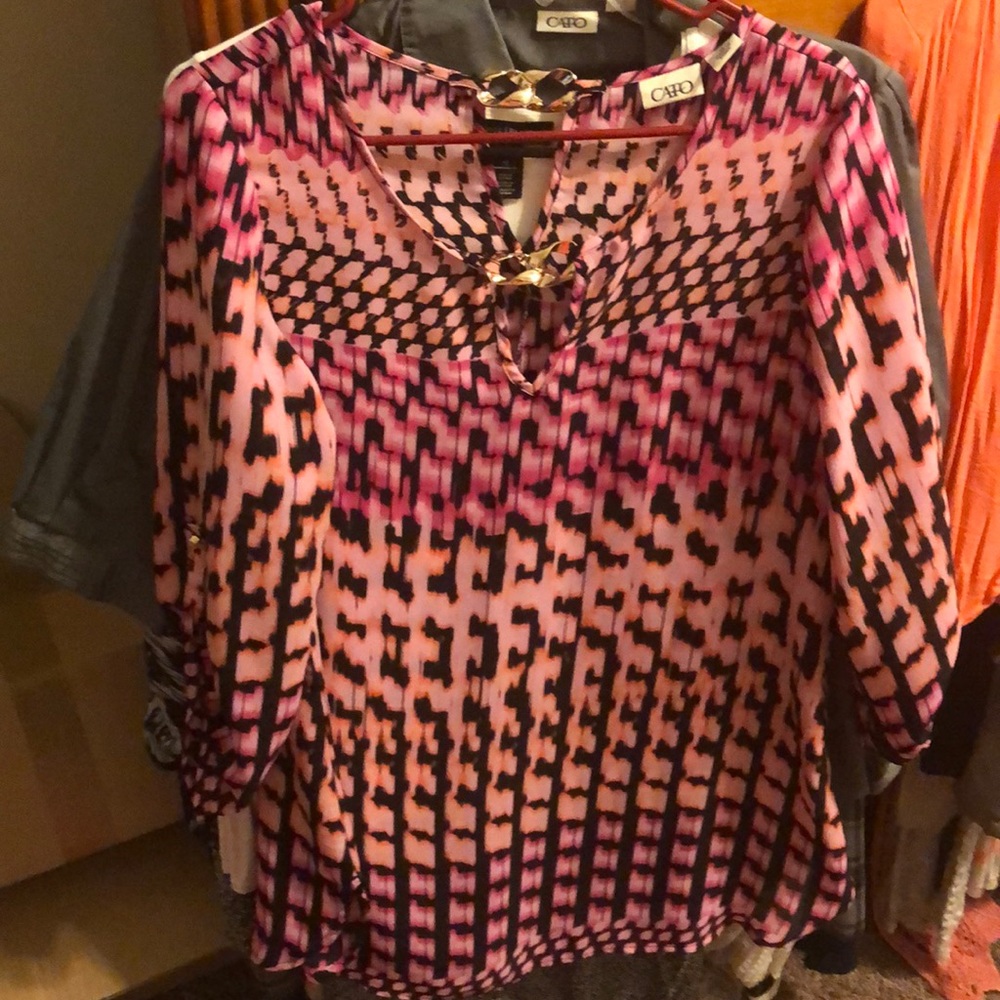 Black and pink blouse